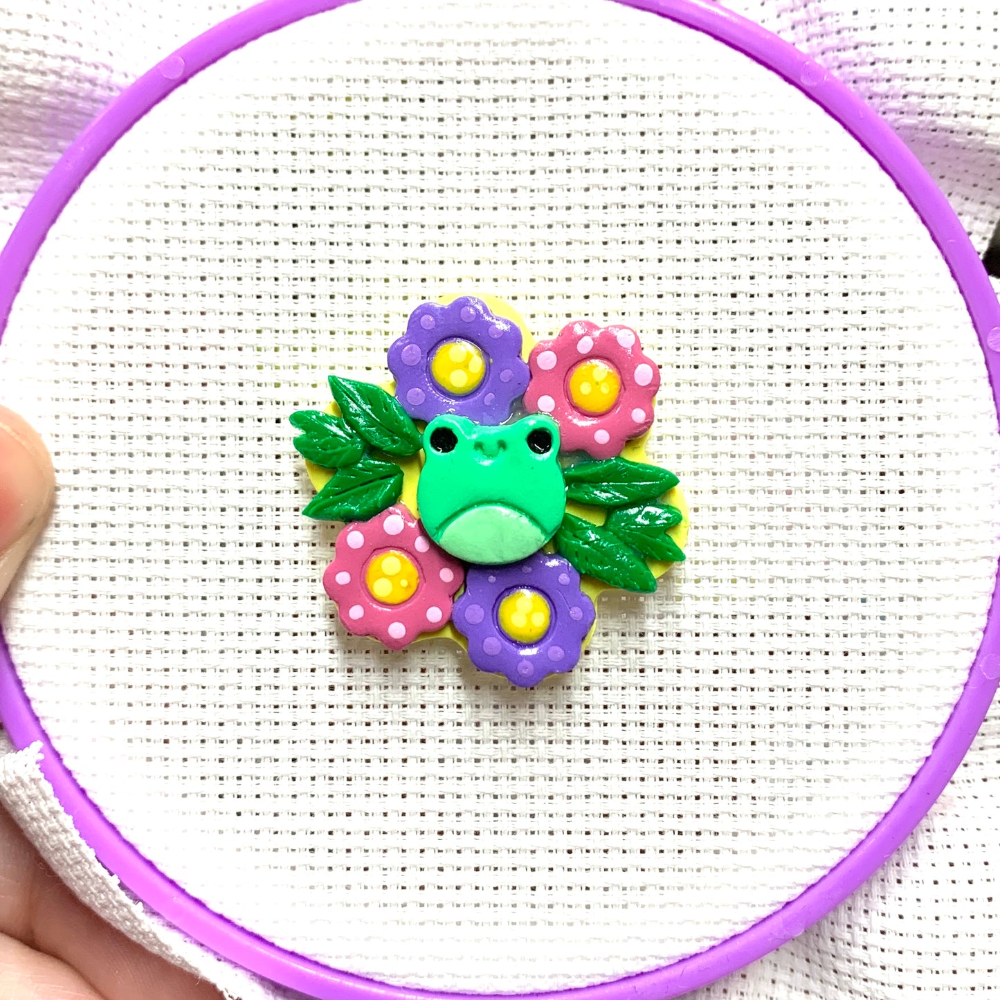 Flower Froggy Needle Minder