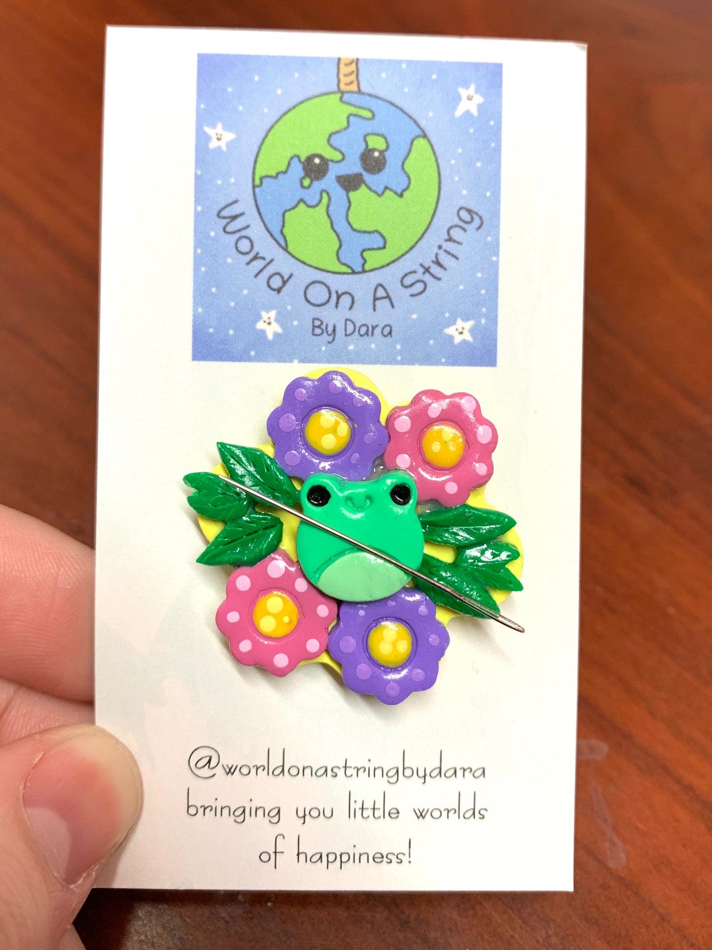 Flower Froggy Needle Minder