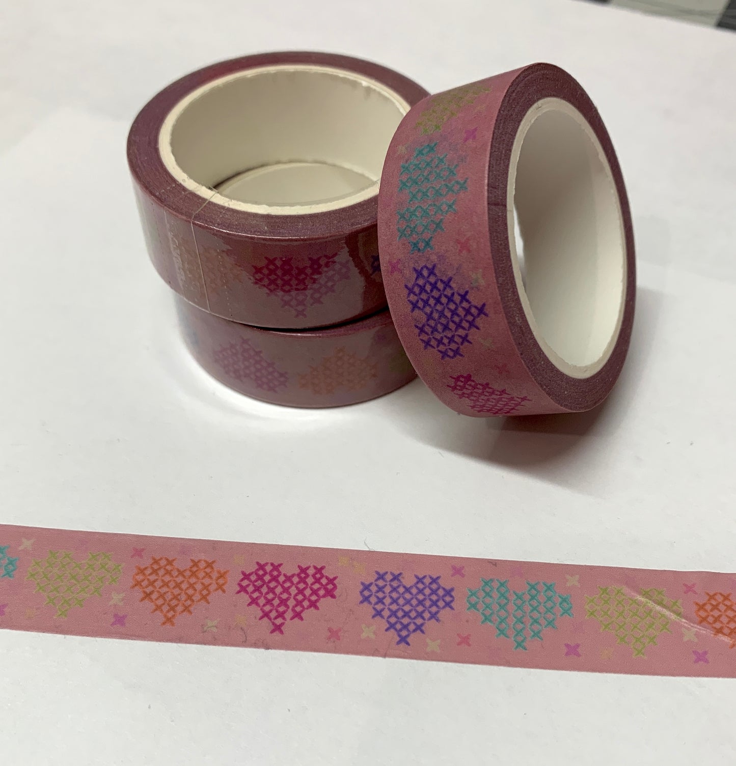 Cross Stitch Hearts Washi Tape