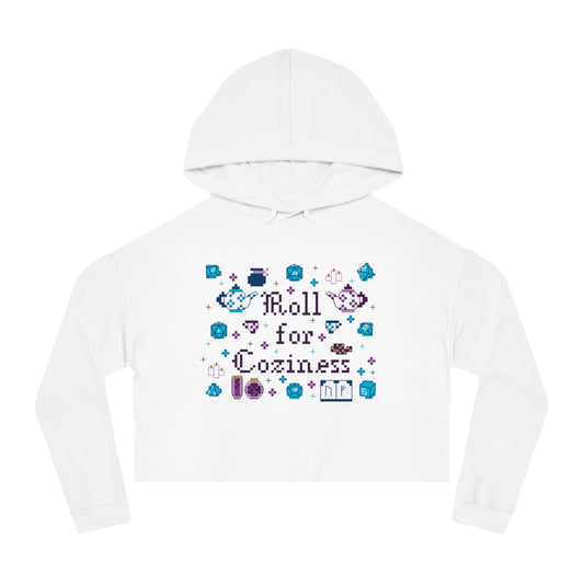 Roll for Coziness Women's Cropped Hooded Sweatshirt