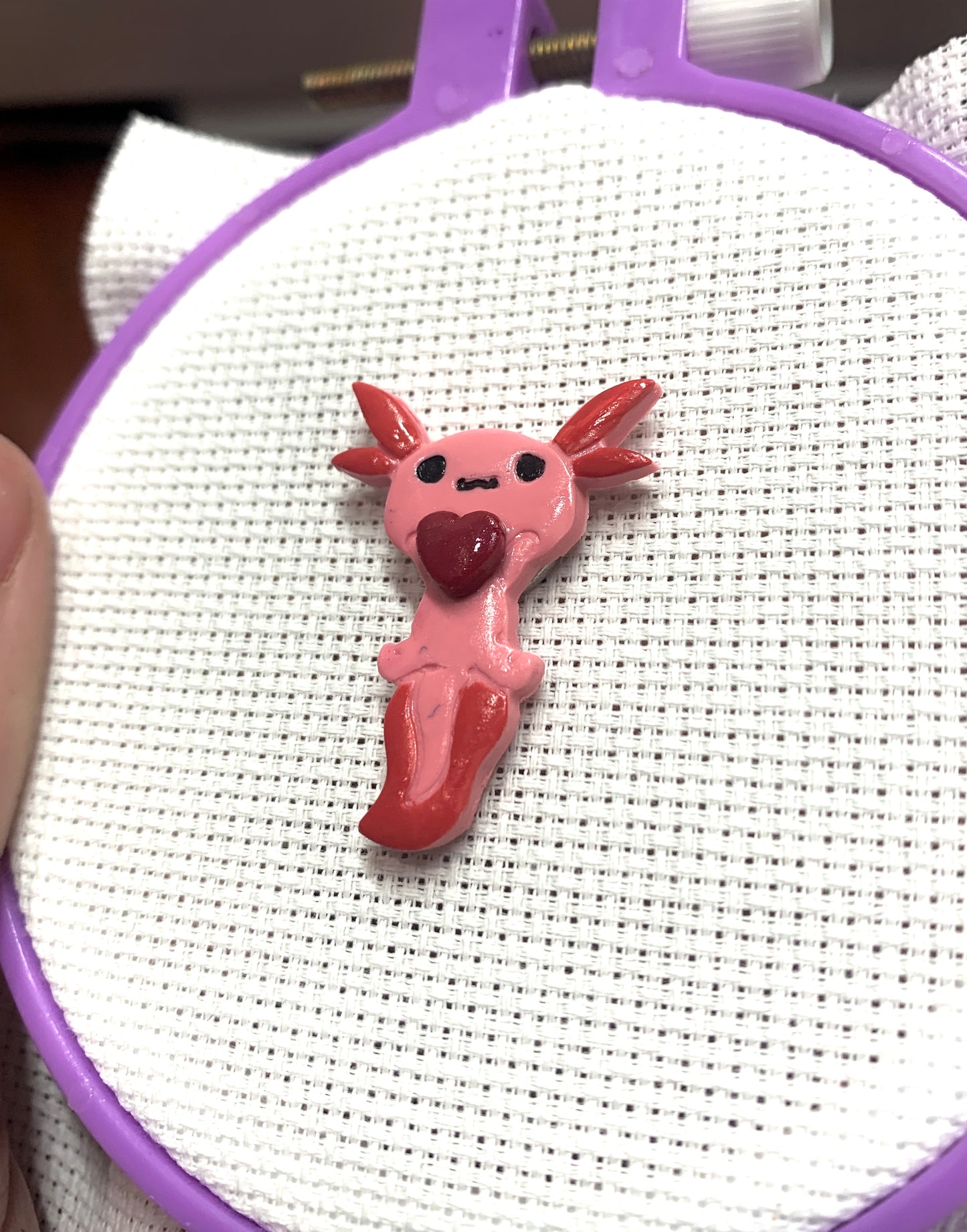 Love Axolotl Needle Minder