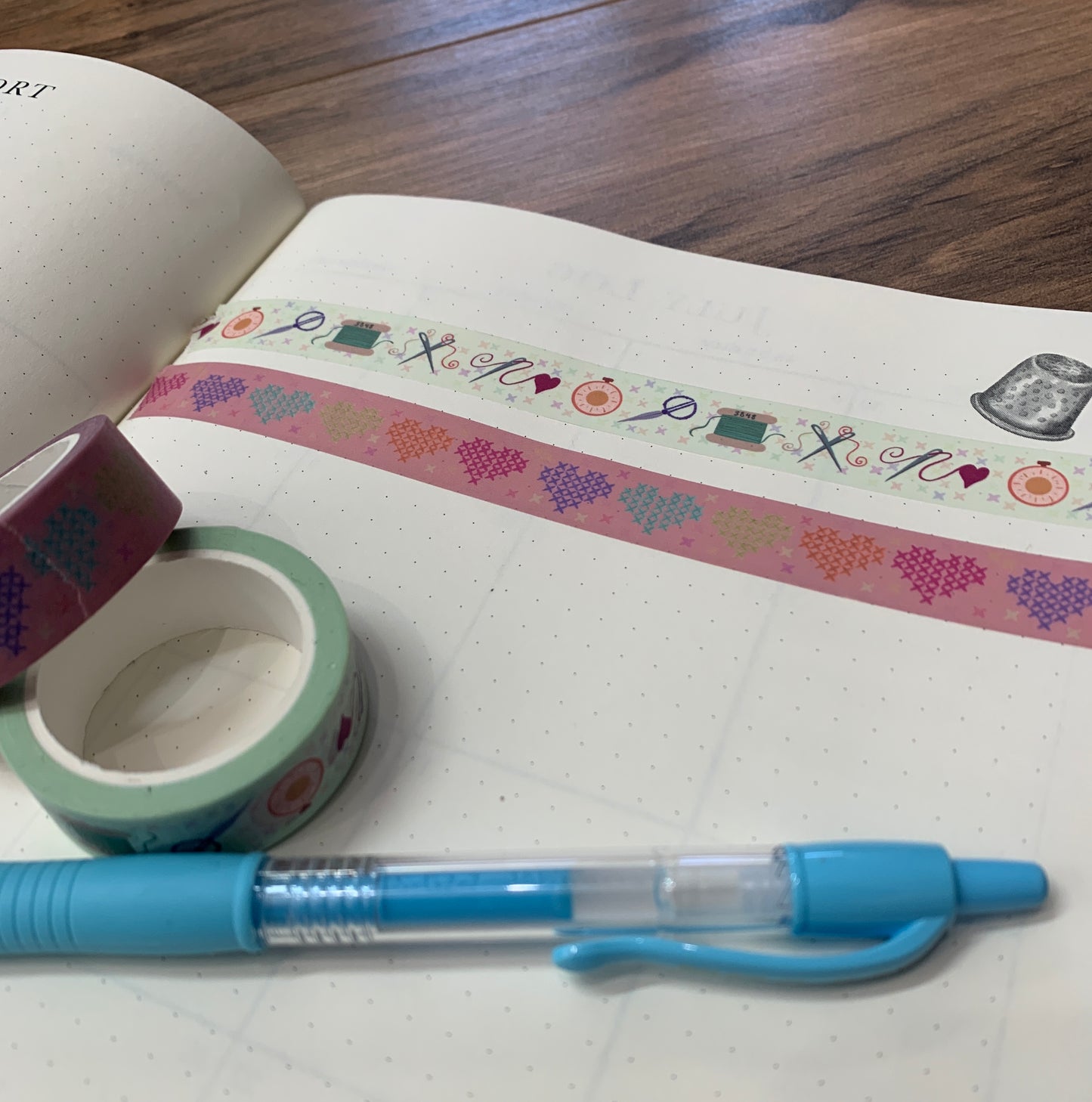 Cross Stitch Hearts Washi Tape