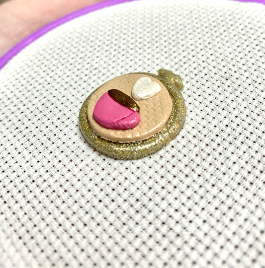 Heart Coffee Embroidery Hoop Needle Minder